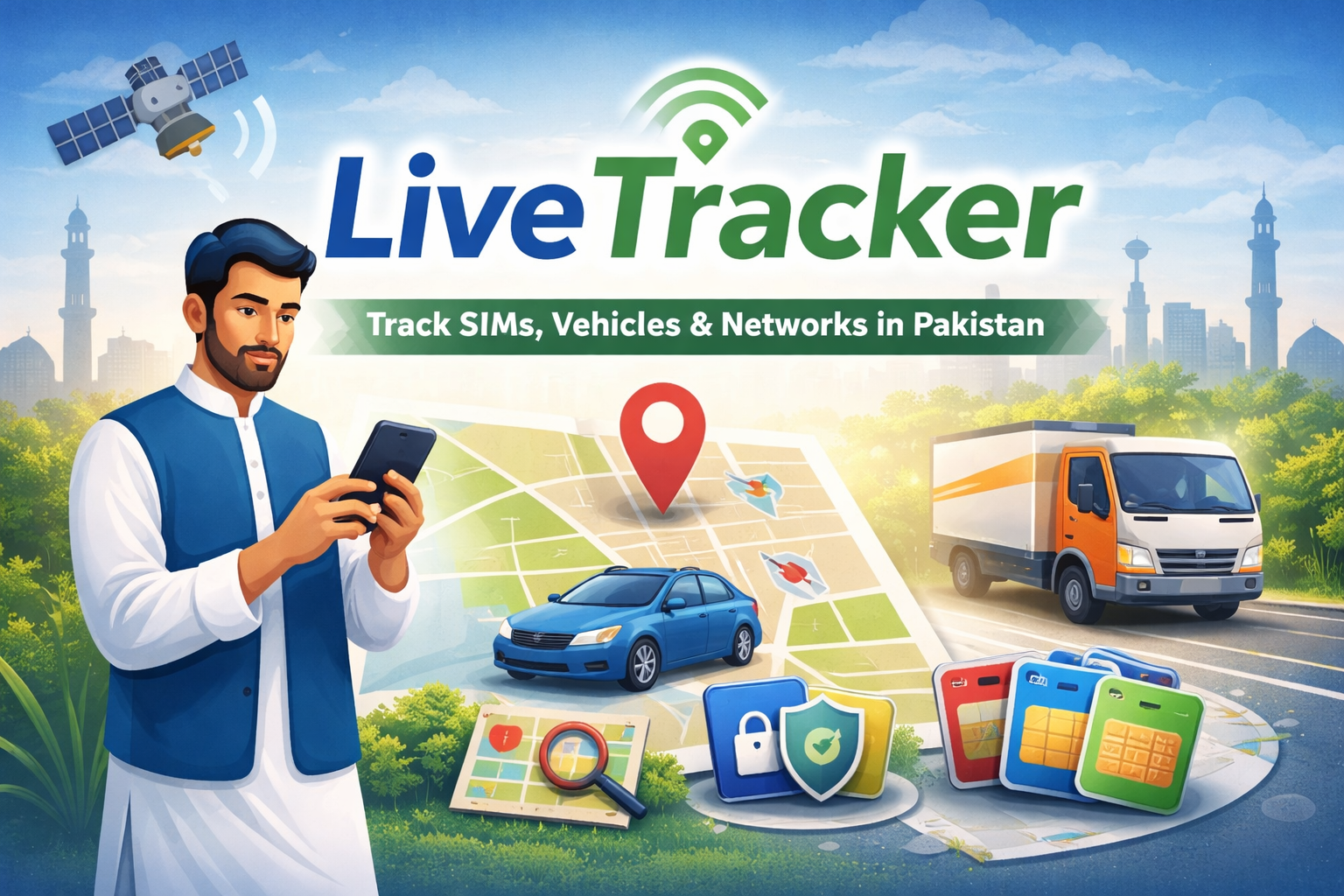 Live Tracker - Hero Image depicitng a person live tracking!